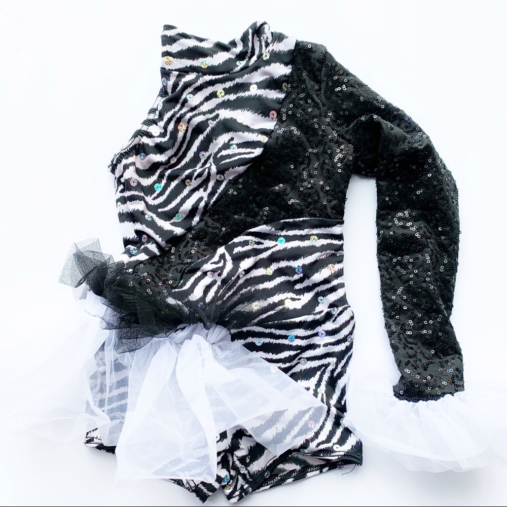 ❤️Weissman❤️One Sleeve Dance Leotard🎄Size 4-5